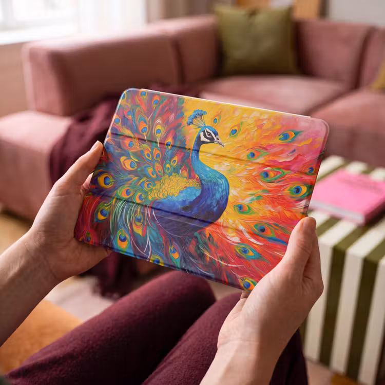 iPad hoes - Pauw - Kunst - Schilderij - Pauwenveren — 4