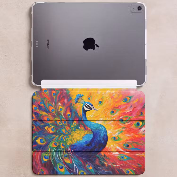 iPad hoes - Pauw - Kunst - Schilderij - Pauwenveren — 6