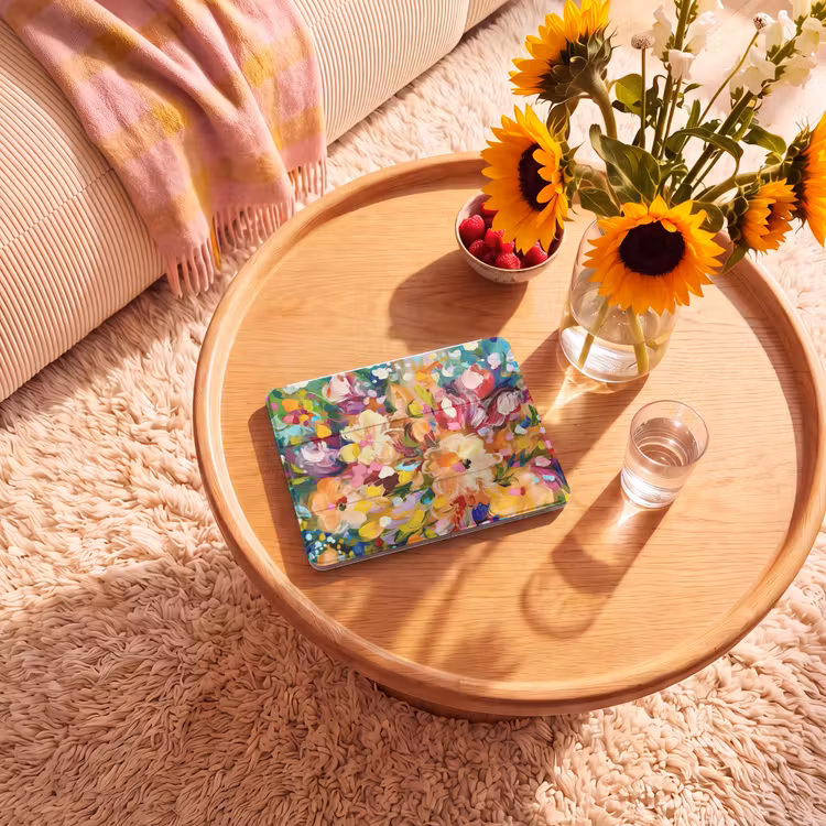 iPad hoes - Schilderij - Olieverf - Bloemen - Regenboog — 2
