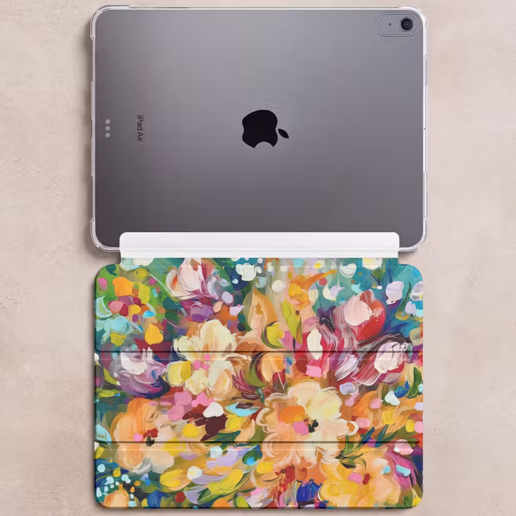 iPad hoes - Schilderij - Olieverf - Bloemen - Regenboog — 6