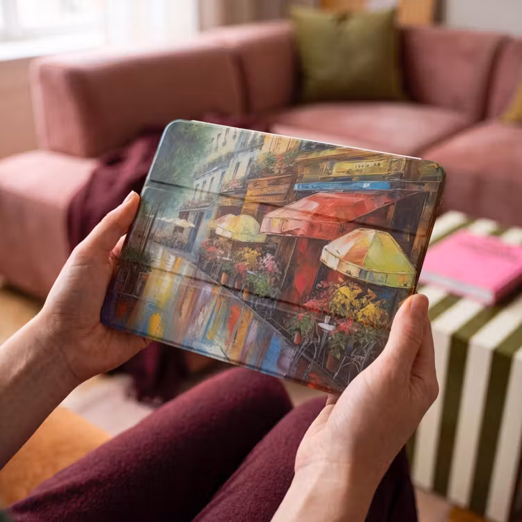 iPad hoes - Straat - Olieverf - Kleurrijk - Stad — 4