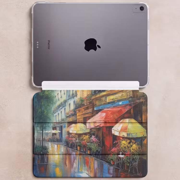 iPad hoes - Straat - Olieverf - Kleurrijk - Stad — 6
