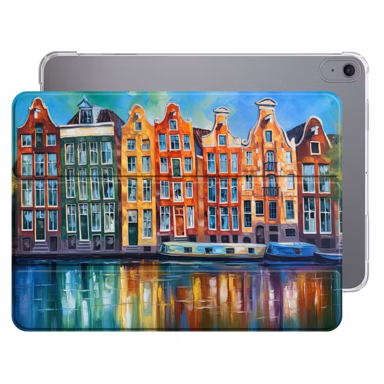 iPad hoes - Amsterdam - Olieverf - Gracht - Schilderij - Kunst — 1