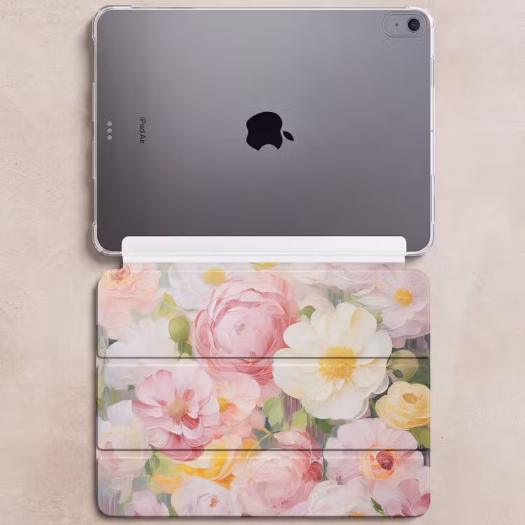 iPad hoes - Bloemen - Roze - Botanisch - Kunst - Acrylverf — 6