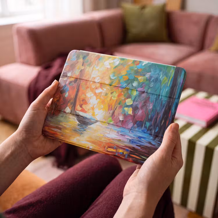 iPad hoes - Kleurrijk - Olieverf - Water - Boot — 4