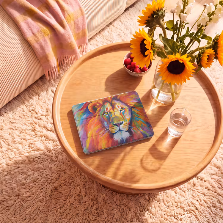 iPad hoes - Leeuw - Dieren - Olieverf - Regenboog — 2
