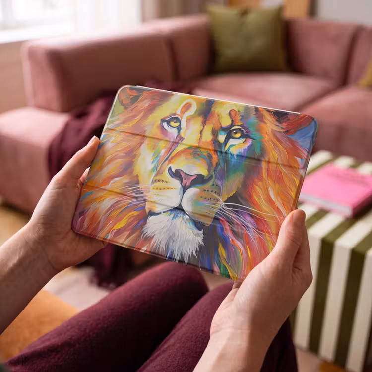 iPad hoes - Leeuw - Olieverf - Kunst - Dieren — 4