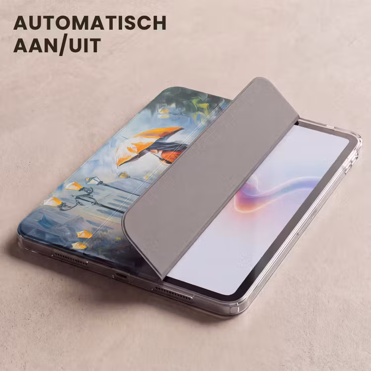 iPad hoes - Olieverf - Paraplu - Vrouw - Straat - Kunst — 5
