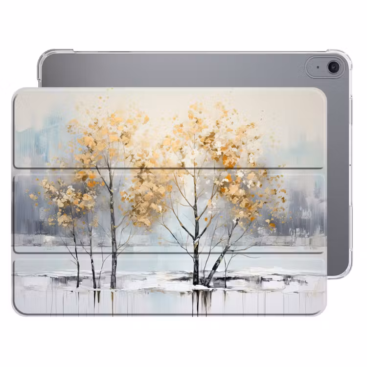 iPad hoes - Winter - Bomen - Natuur - Acryl - Kunst — 1