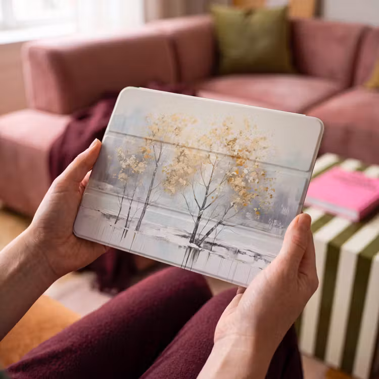 iPad hoes - Winter - Bomen - Natuur - Acryl - Kunst — 4