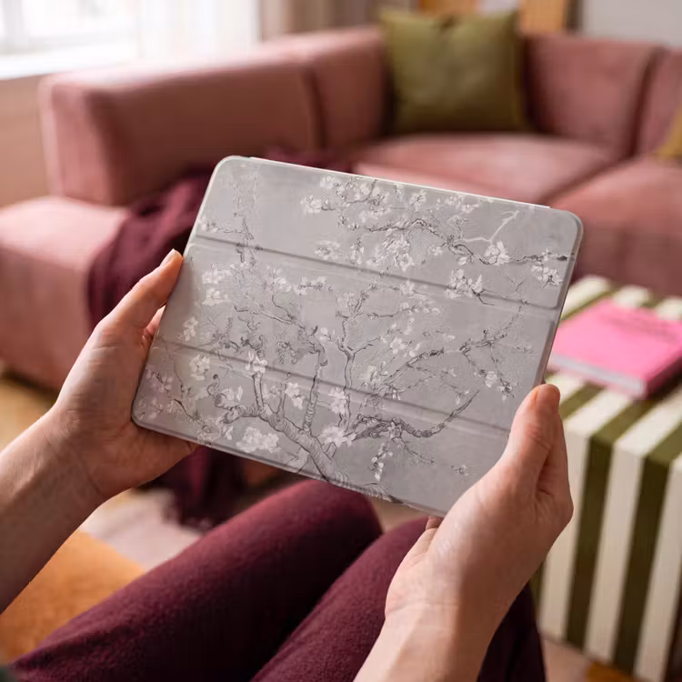 iPad hoes - Amandelbloesem - Kunst - Van Gogh - Grijs — 4