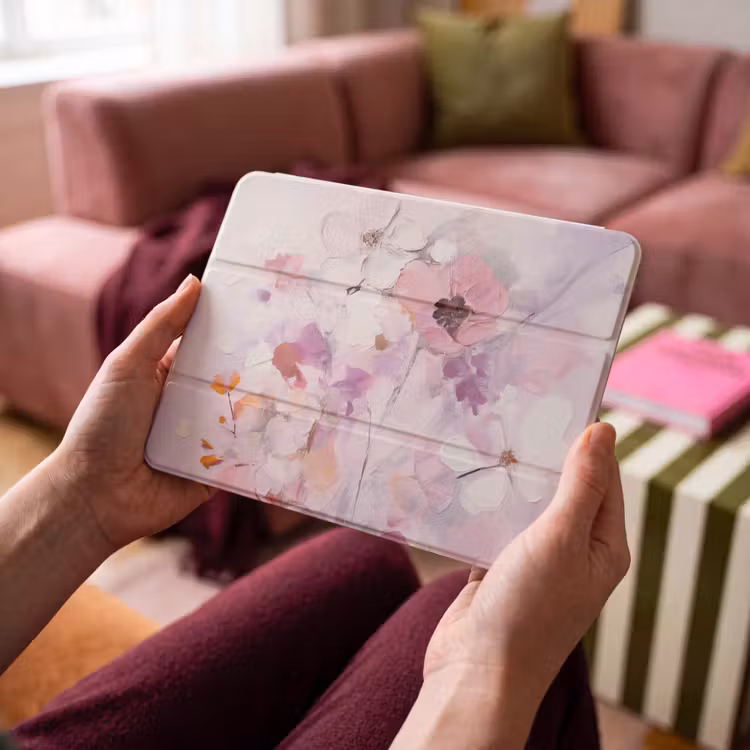 iPad hoes - Bloemen - Lila - Watercolor - Kunst — 4