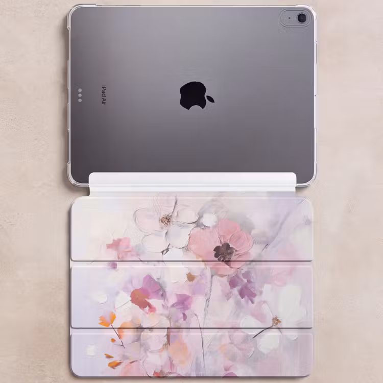 iPad hoes - Bloemen - Lila - Watercolor - Kunst — 6