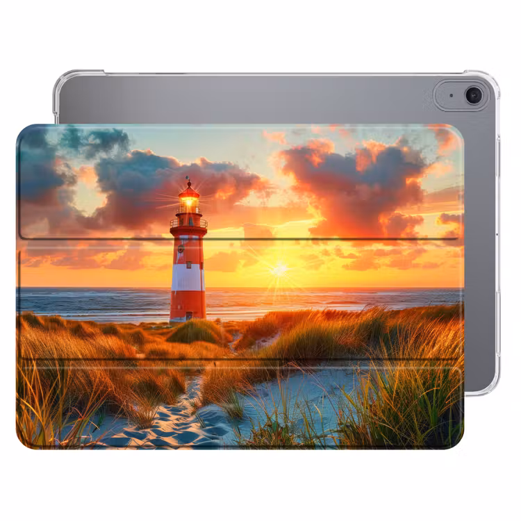 iPad hoes - Vuurtoren - Zonsondergang - Duinen - Horizon — 1