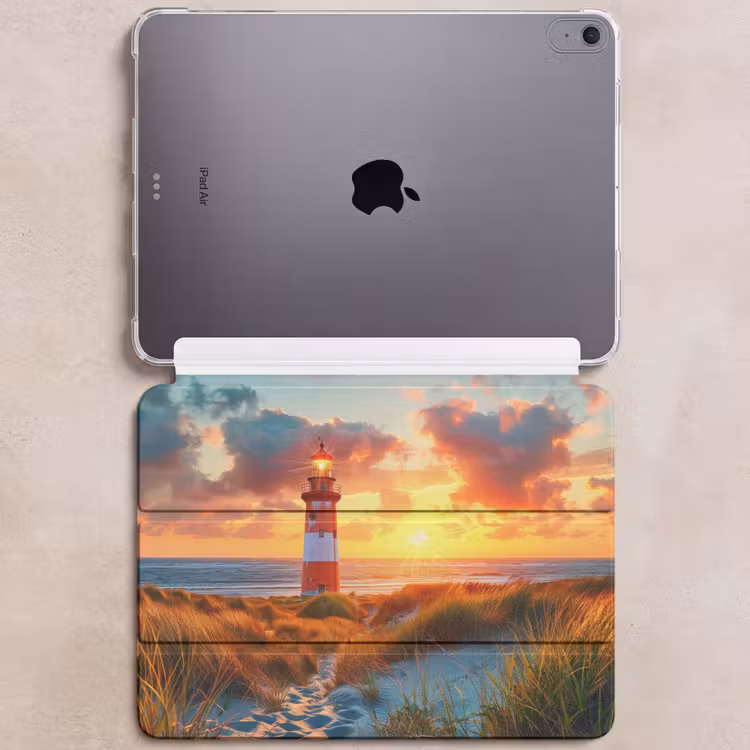 iPad hoes - Vuurtoren - Zonsondergang - Duinen - Horizon — 6