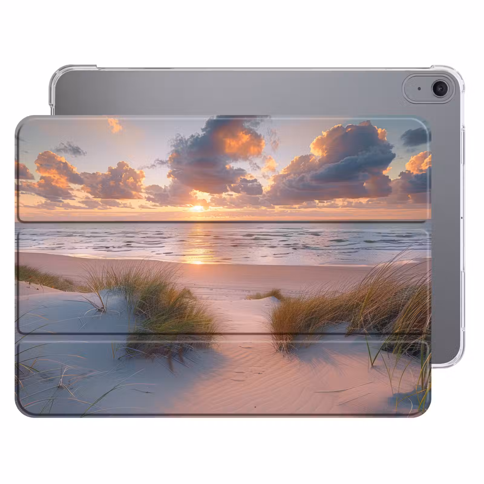 iPad hoes - Zonsondergang - Zee - Strand - Duinen - Natuur — 1