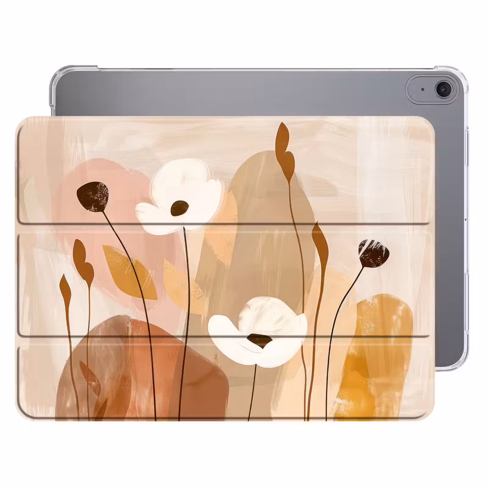 iPad hoes - Bloemen - Abstract - Beige - Line art — 1