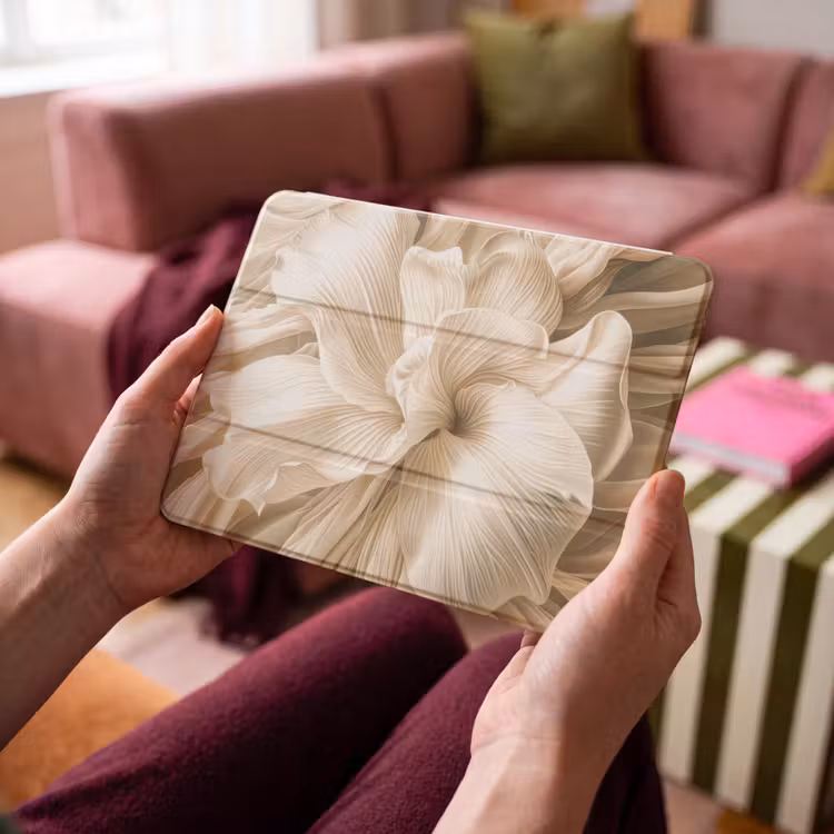 iPad hoes - Abstract - Beige - Bloemen - Natuur — 4