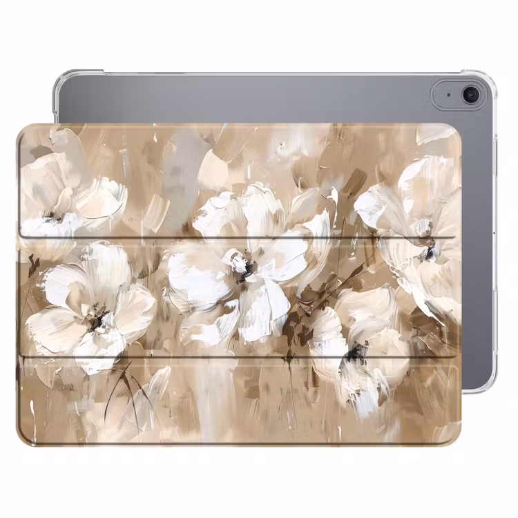iPad hoes - Bloemen - Beige - Abstract - Modern — 1