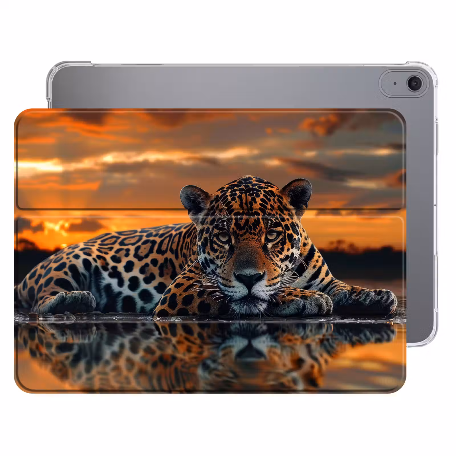 iPad hoes - Natuur - Luipaard - Dier - Zonsondergang - Modern — 1