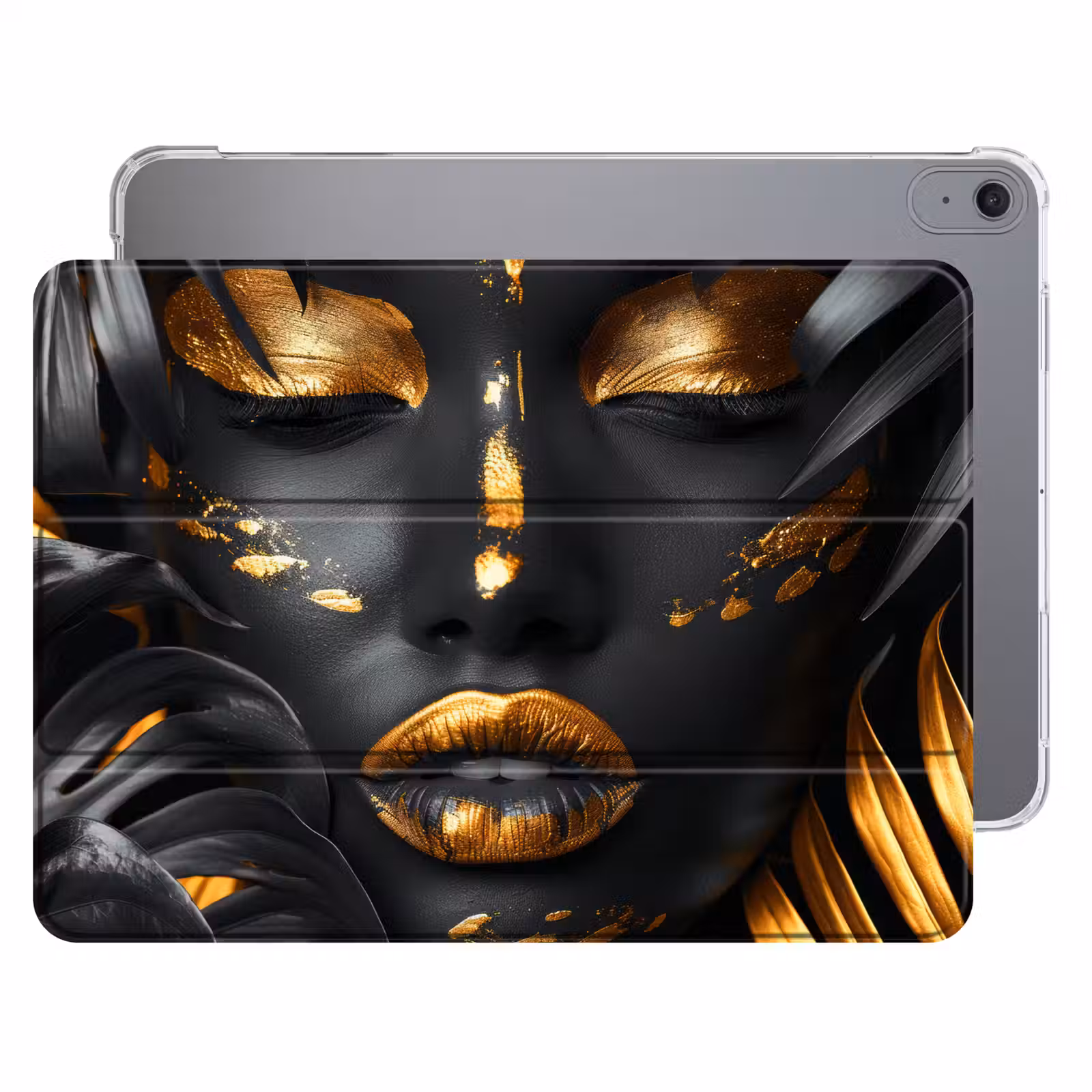 iPad hoes - Vrouw - Goud - Natuur - Portret - Modern — 1