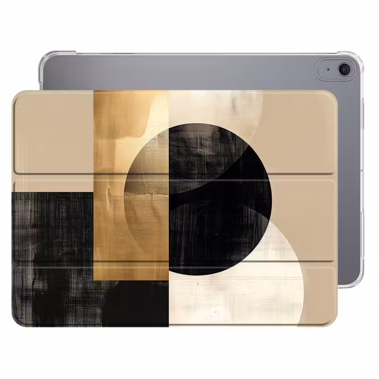 iPad hoes - Abstract - Modern - Zwart - Goud — 1