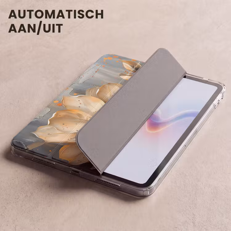 iPad hoes - Bloemen - Goud - Kunst - Zwart - Modern — 5