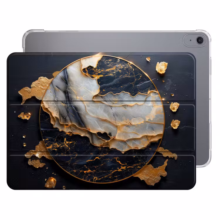 iPad hoes - Kunst - Goud - Zwart - Modern - Abstract — 1