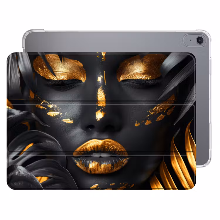 iPad hoes - Vrouw - Goud - Natuur - Portret - Modern — 1