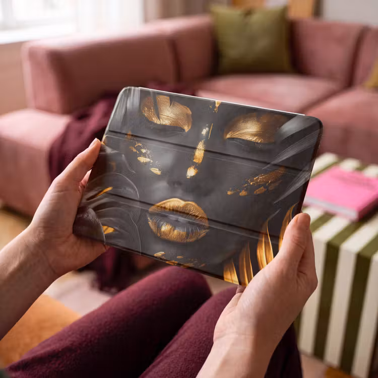 iPad hoes - Vrouw - Goud - Natuur - Portret - Modern — 4