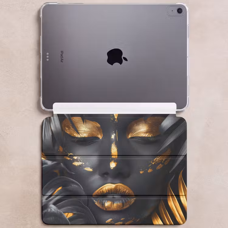 iPad hoes - Vrouw - Goud - Natuur - Portret - Modern — 6