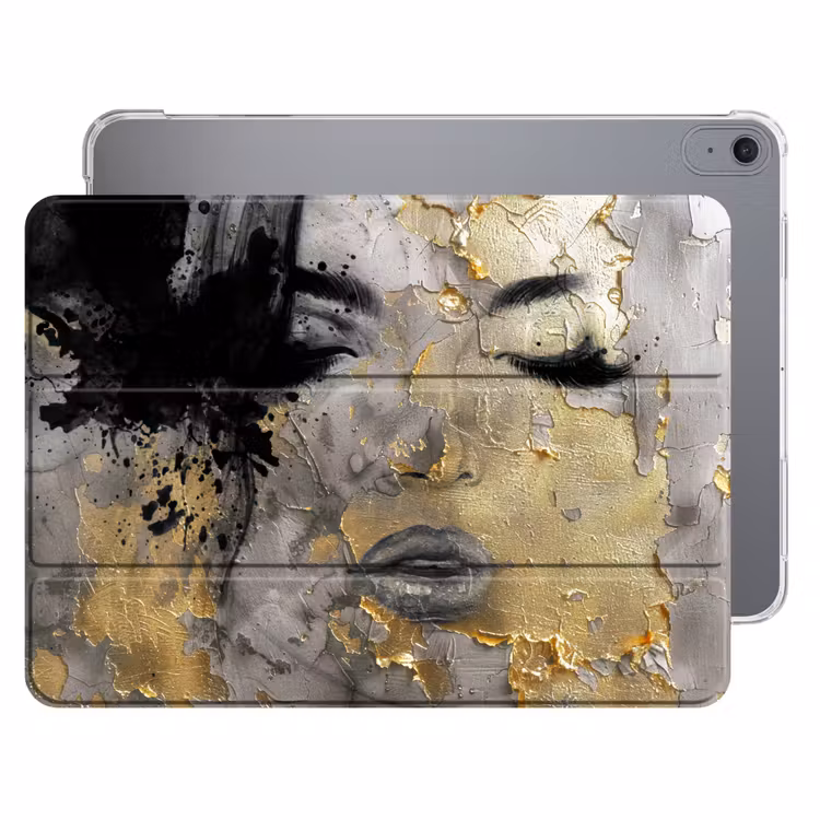 iPad hoes - Vrouw - Kunst - Goud - Zwart — 1