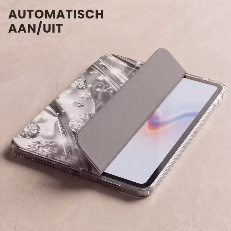 iPad hoes - Abstract - Diamant - Luxe - Modern - Zilver — 5