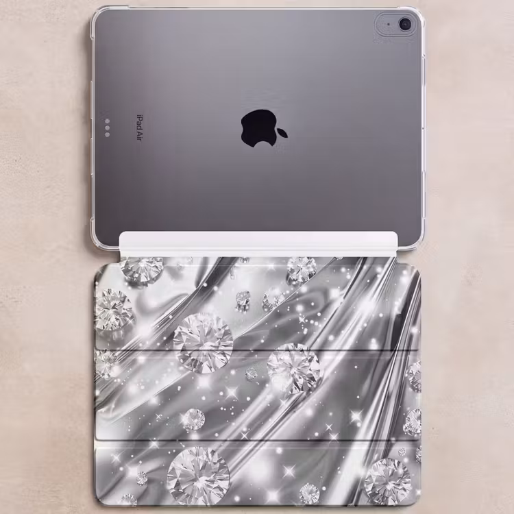 iPad hoes - Abstract - Diamant - Luxe - Modern - Zilver — 6