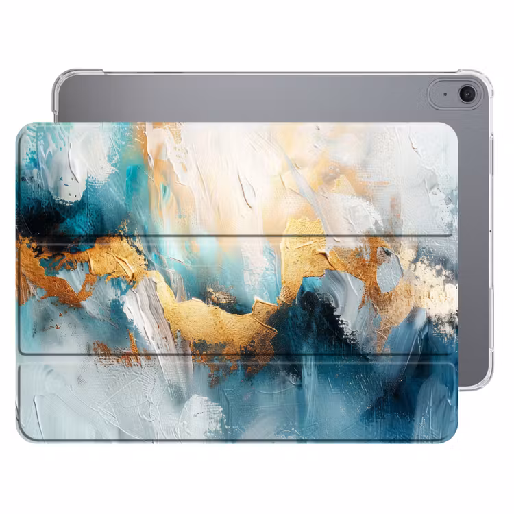iPad hoes - Abstract - Kunst - Gold - Blauw — 1