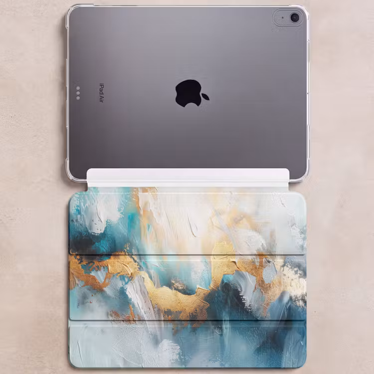 iPad hoes - Abstract - Kunst - Gold - Blauw — 6