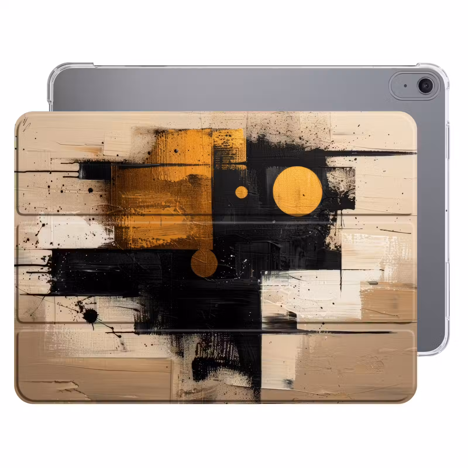 iPad hoes - Abstract - Zwart - Goud - Modern — 1
