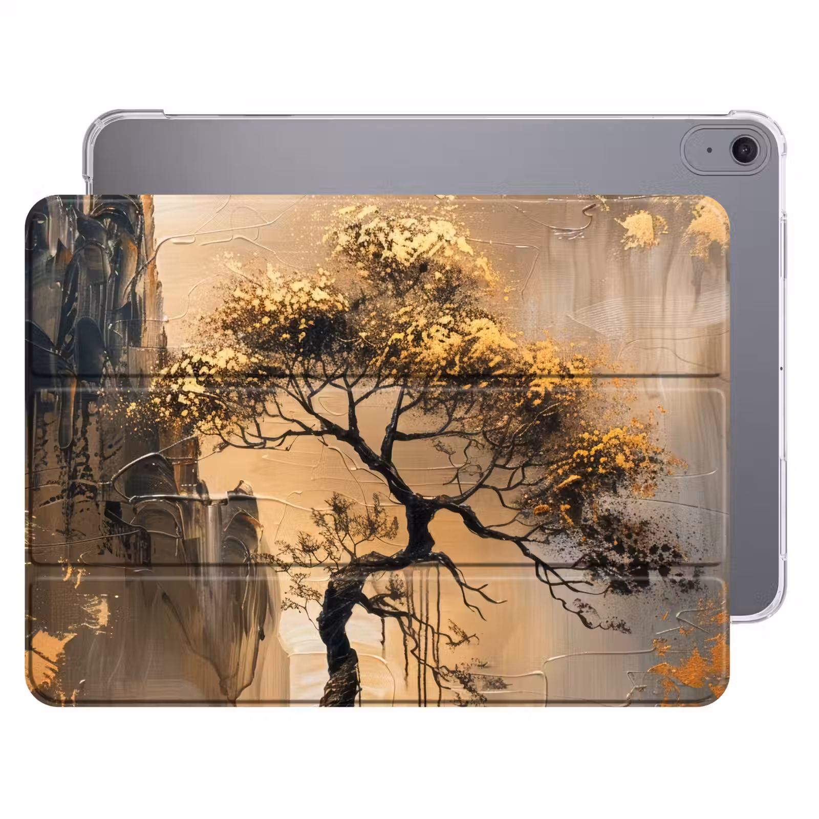 iPad hoes - Boom - Goud - Landschap - Verf — 1