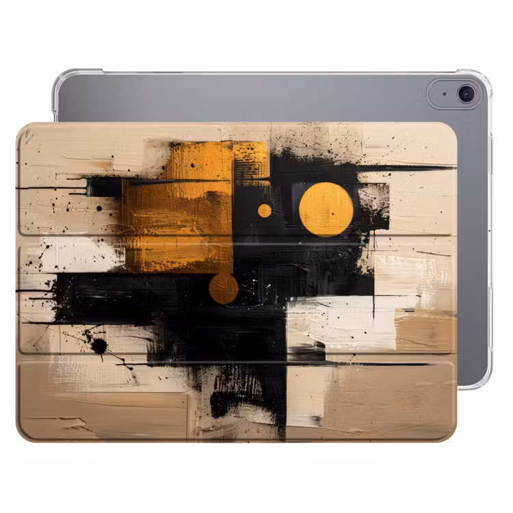 iPad hoes - Abstract - Zwart - Goud - Modern — 1