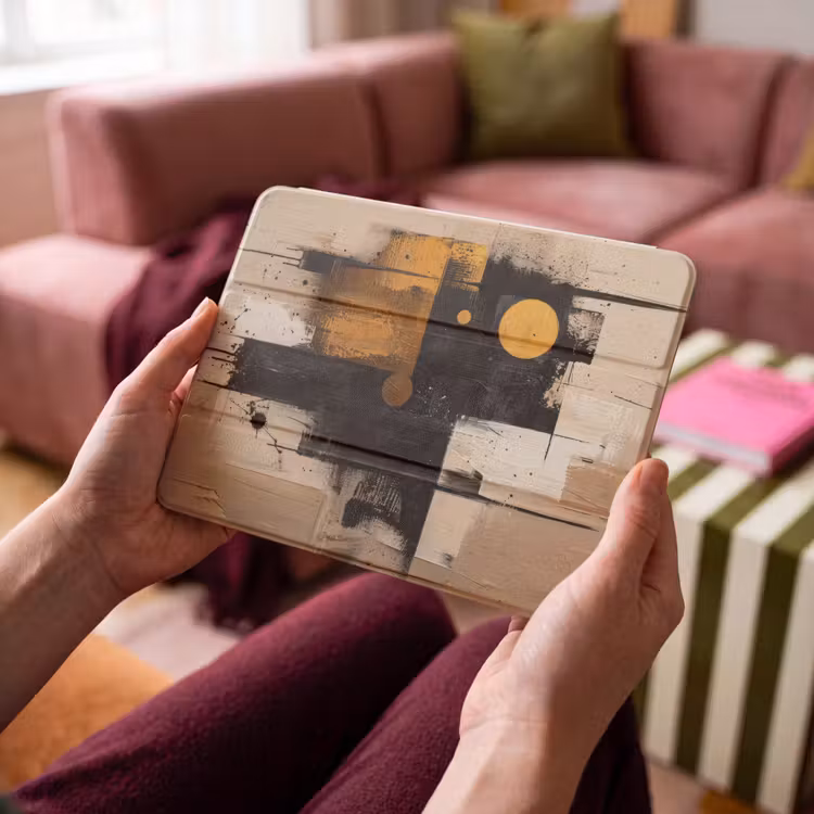iPad hoes - Abstract - Zwart - Goud - Modern — 4
