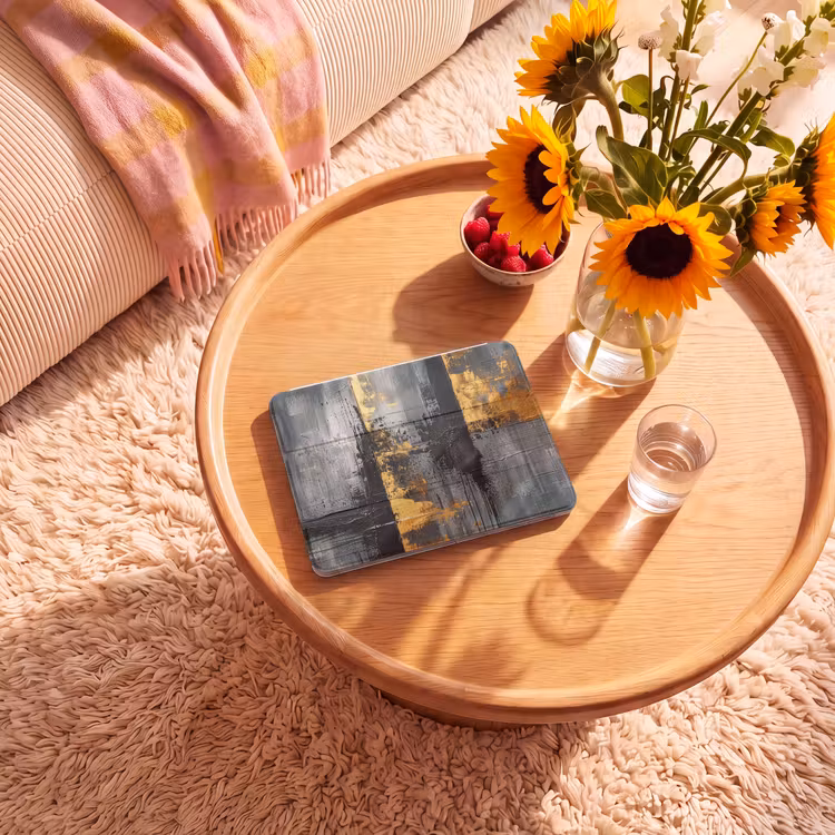 iPad hoes - Modern - Goud - Grijs - Patroon — 2