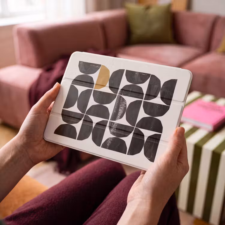 iPad hoes - Modern - Halve cirkel - Goud - Zwart — 4