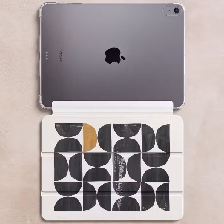 iPad hoes - Modern - Halve cirkel - Goud - Zwart — 6