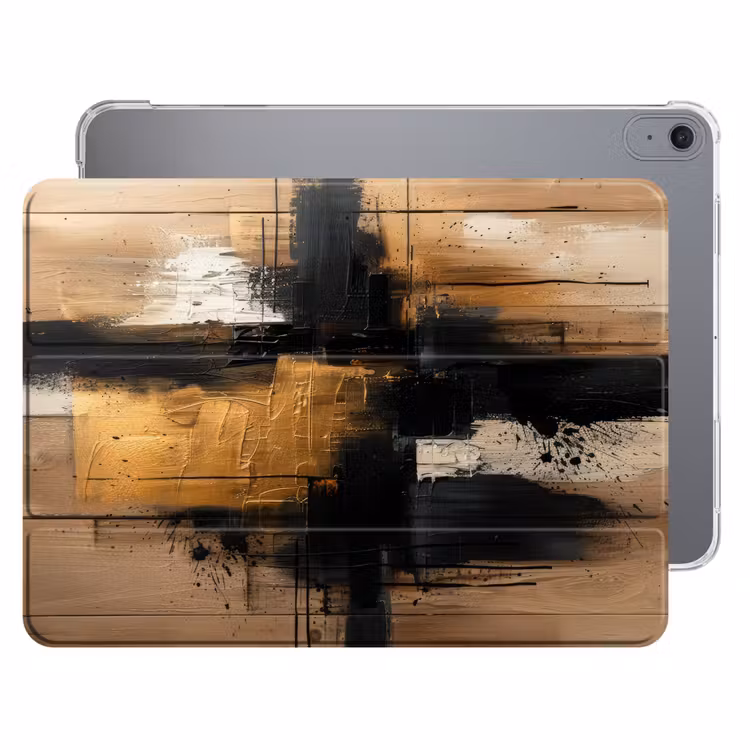 iPad hoes - Modern - Zwart - Goud - Verf — 1