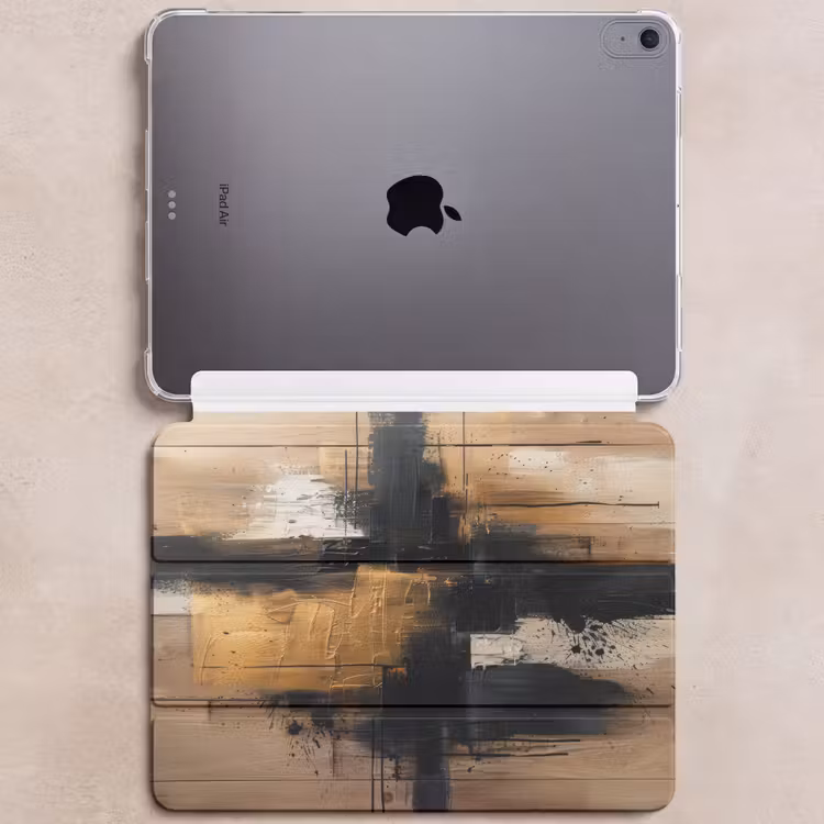 iPad hoes - Modern - Zwart - Goud - Verf — 6