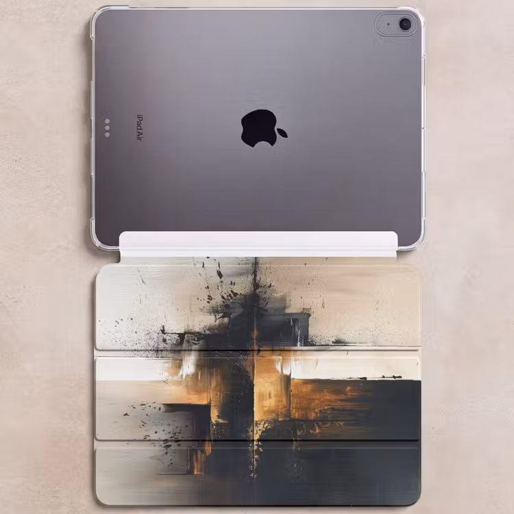 iPad hoes - Modern - Zwart - Verf - Goud — 6
