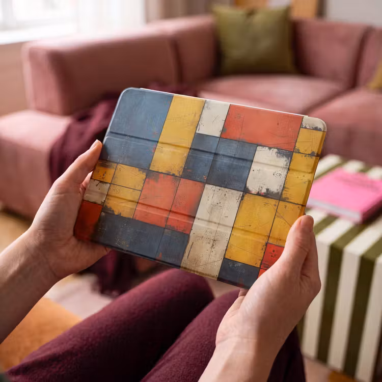 iPad hoes - Mondriaan stijl - Kunst - Kleurrijk - Modern — 4