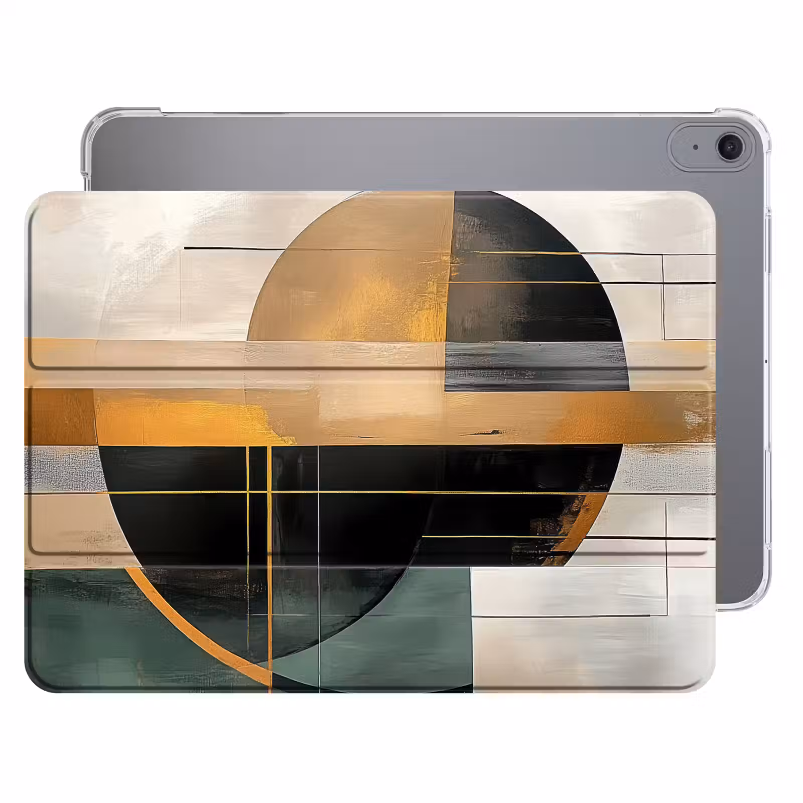 iPad hoes - Abstract - Goud - Brons - Groen - Vormen - Modern — 1