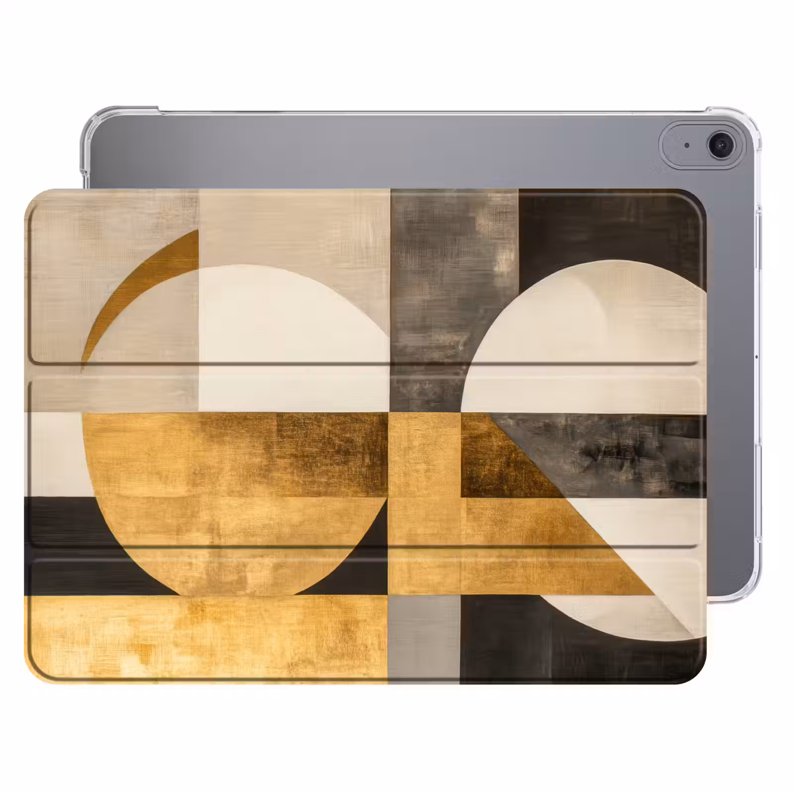 iPad hoes - Abstract - Goud - Grijs - Vormen - Geometrisch — 1