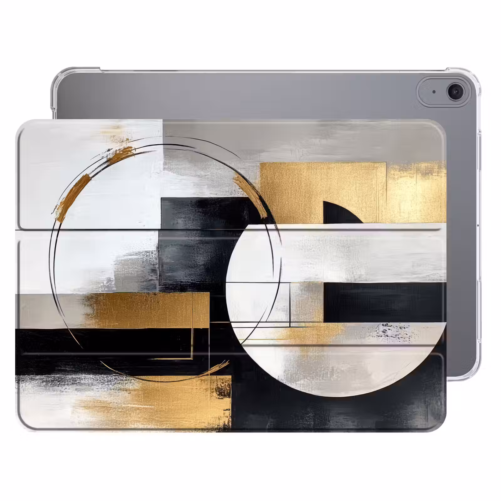 iPad hoes - Abstract - Goud - Zilver - Vormen - Aesthetic — 1